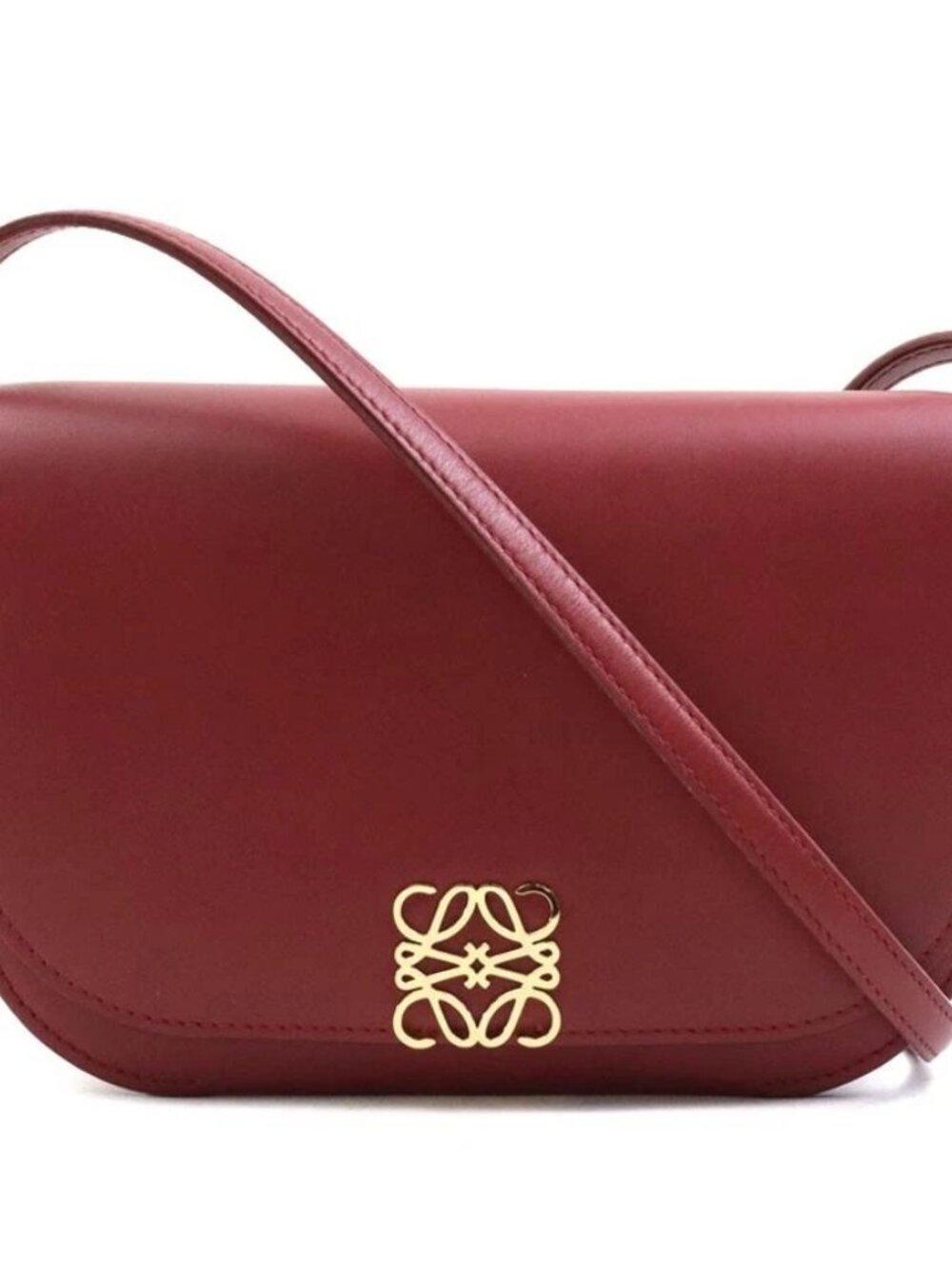 LOEWE Goya Crossbody Shoulder Bag Red Leather/Goldtone